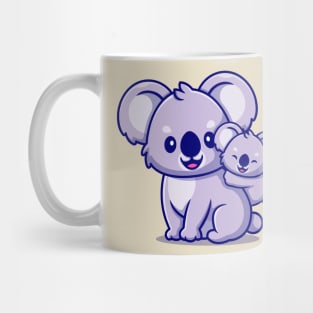 Cute Koala With Cub Cartoon Mug